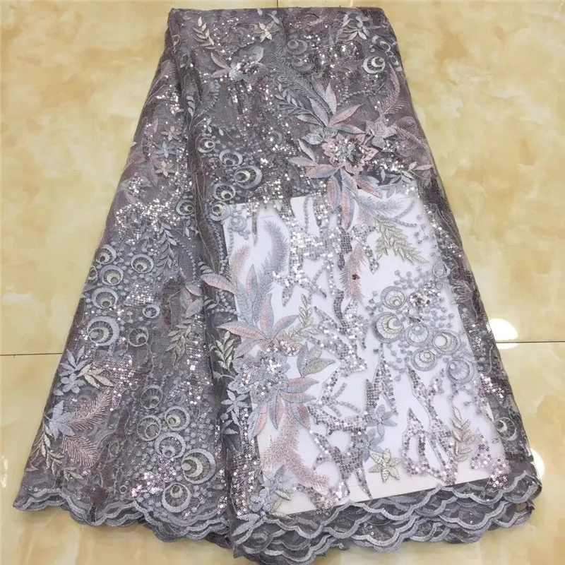 Новый дизайн высокое качество 2020 тюль блестки африканская кружевная ткань гипюр