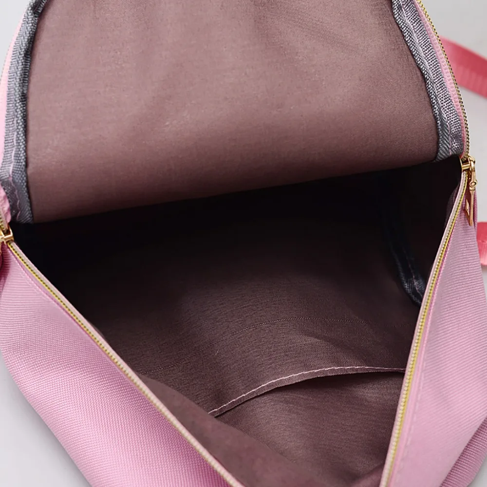 Women Rucksack Teenagers Backpack Nylon School Bags for Girls Cartoon Pig Square Satchel Light Shoulder Bag Mochila Mujer