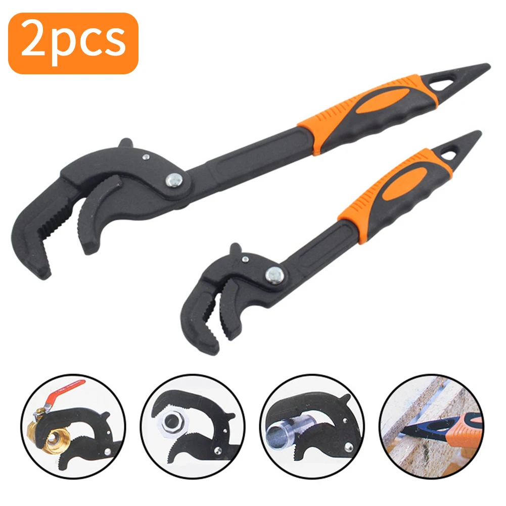 

2PCS 14-30 / 30-60mm Wrench Pipe Adjustable Spanner Universal Key Open Multifunctional Tool For Household Plumber Hand Tool