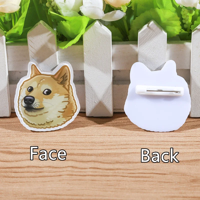 FFFPIN Smile Dog брошь значки с животными Экспресс нагрудник мультфильм Pin монета Япония