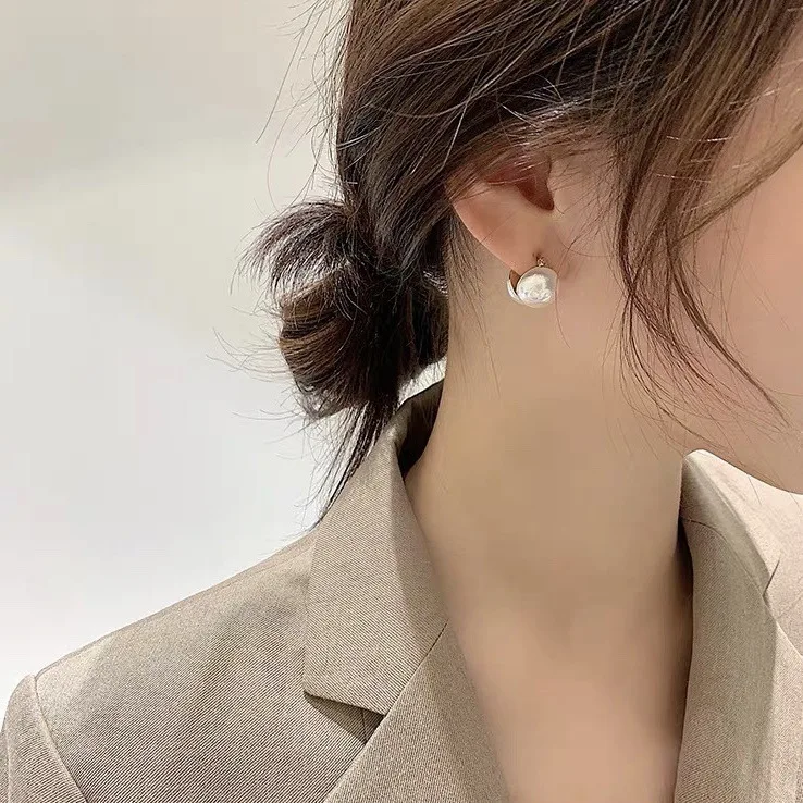Новое поступление полукруглые серьги с имитацией жемчуга Модная бижутерия