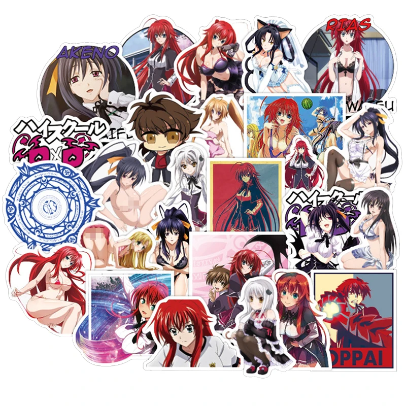 50 шт. аниме DXD Waifu Hentai Сексуальная фотография для мотоцикла скейтборда ноутбука