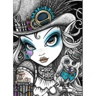 Алмазная живопись HOMFUN мультяшная красота, полноразмернаякруглая Алмазная вышивка сделай сам 5D, вышивка крестиком, домашний декор, A15191
