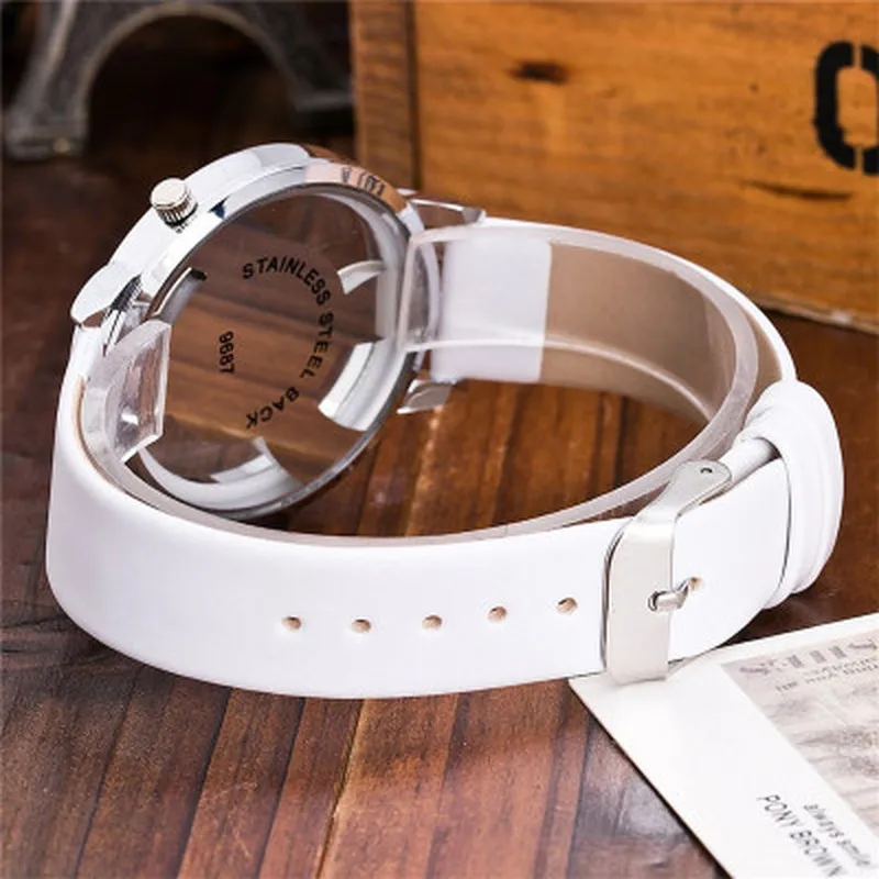 Часы наручные мужские кварцевые в горошек с кожаным ремешком|Кварцевые часы| |