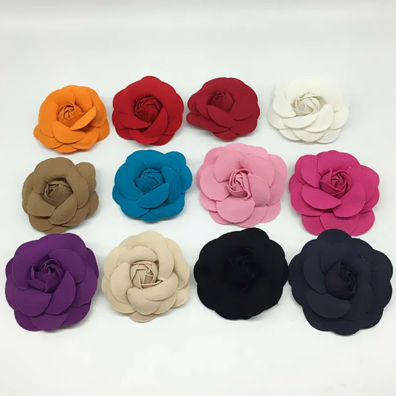 В Корейском стиле Модная розовая бархатная камелии или розы брошь в форме цветка