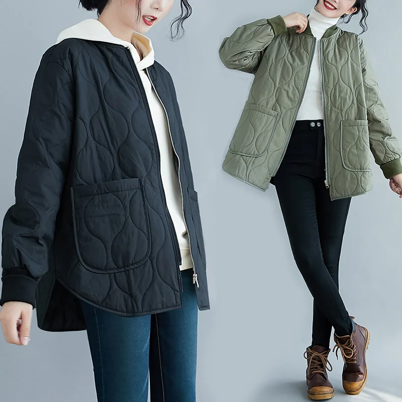 

Short Style Parkas Women Korean Basic O-neck Thicker Winter Loose Solid Trendy All-match Coat Simple Streetwear Casual Feminino