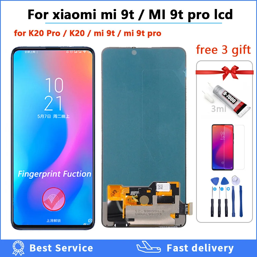 Оригинальный ЖК-дисплей AMOLED для Xiaomi Mi9t Mi 9 T Pro ЖК-экран Redmi K20 сенсорный дигитайзер