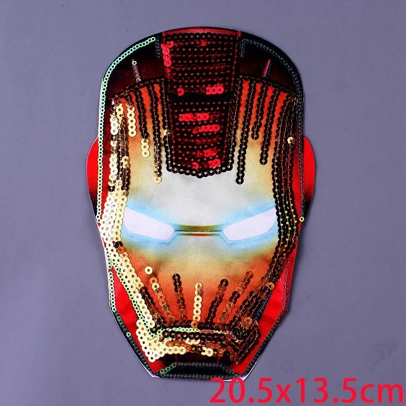 QQ0104 Prajna, сделай сам, Мстители, тканевая нашивка, блестки, швейные нашивки для одежды, вышивка с пауком, железная нашивка на тканевой куртке, аппликация F - Цвет: QQ0104