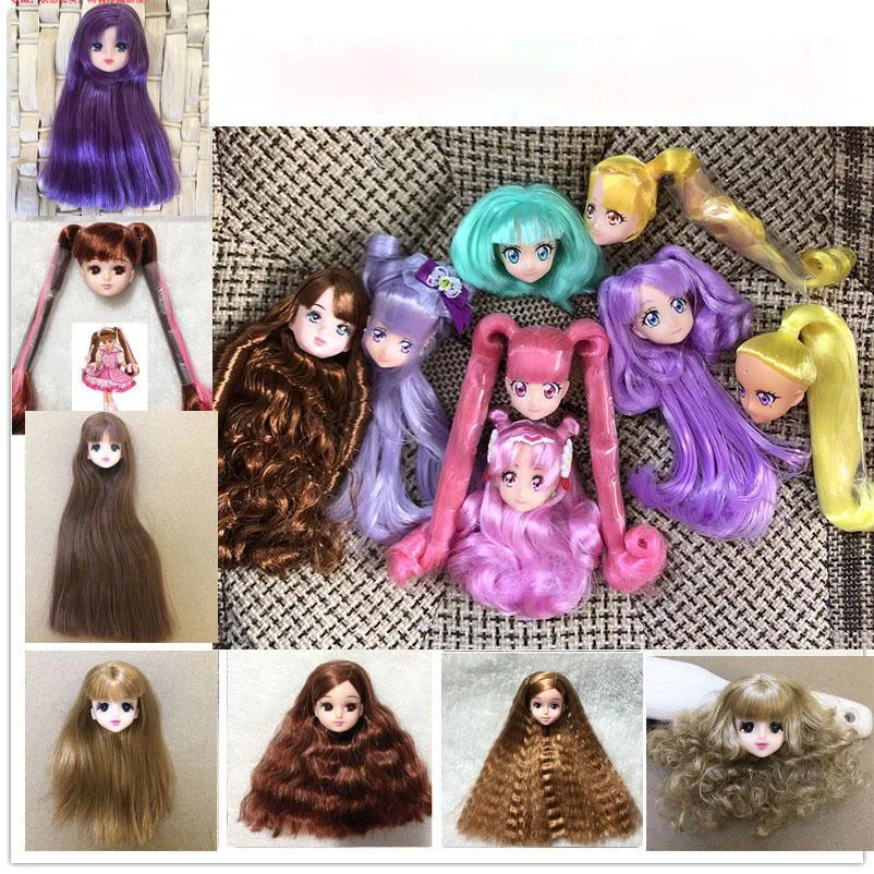 

Soft Plastic High Quality DIY Doll Heads For Licca Doll Head For Jenny 1/6 BJD Girl Doll's DIY 1:6 Dolls Accessories Kids Toy