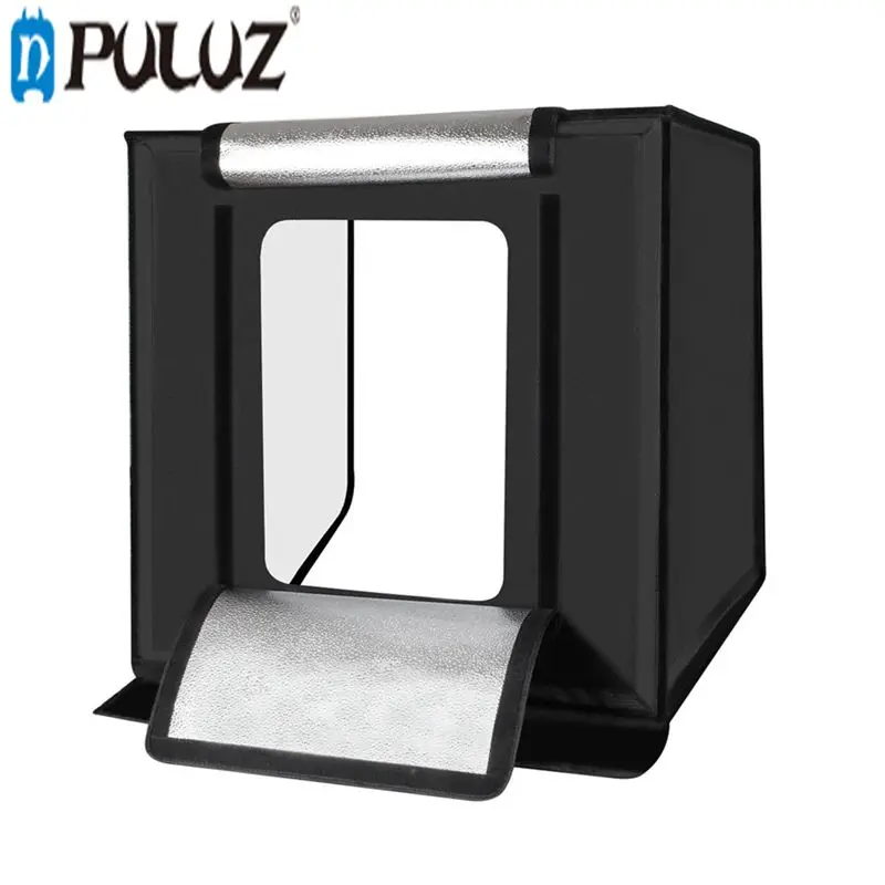 

PULUZ PU5060 студийный фон для фотосъемки с софтбоксом 60 см складной Портативный 60W 5500K светодиодный белый светильник фото светильник в форме пал...