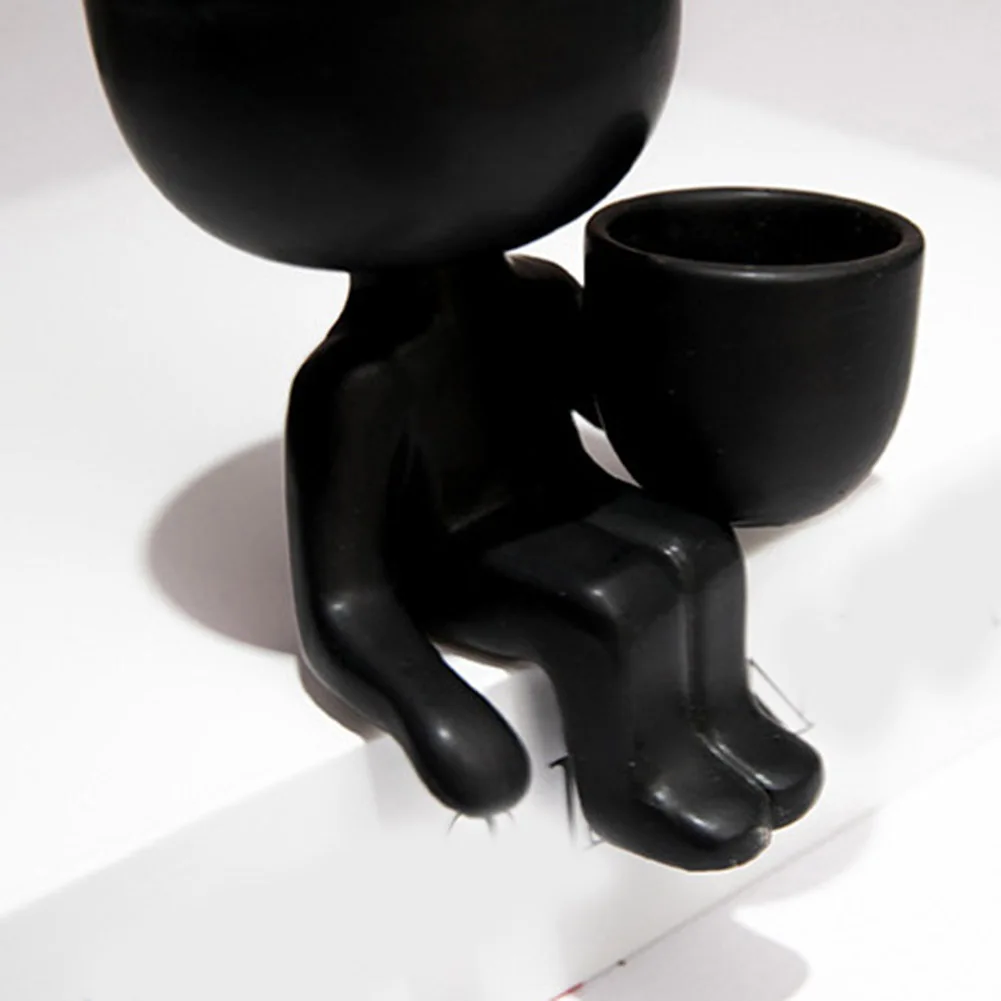 Забавный керамический цветочный горшок имитации человека маленький плантатор