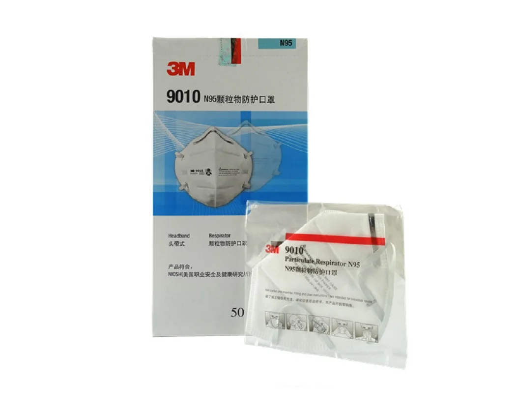 

3M 9010 Particulate Respirator KN95 Standard Head-mounted Anti-particulate PM2.5 Smog Dustproof Folding Safety Masks