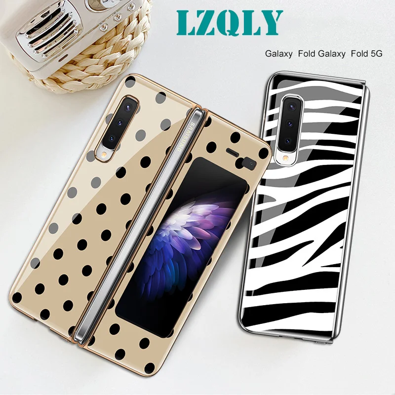 

Роскошный модный чехол с гальваническим покрытием для Samsung Galaxy Z Fold 3 5G, жесткий защитный чехол из оргстекла для Z Fold 2