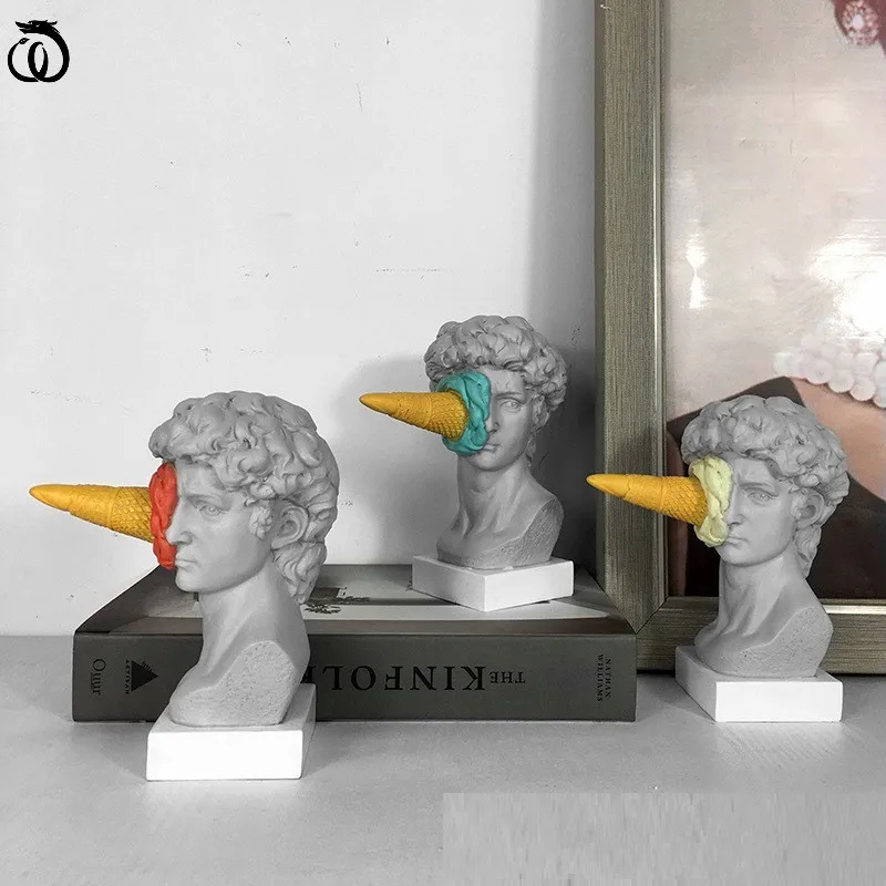 Фигурка из искусства Давида хит-мороженого статуя украшение смолы Европейский