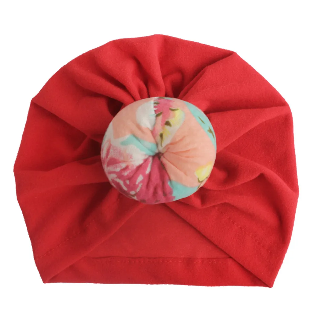 Turban Hats For Newborns Fitted Hat Girls Winter Warm Floral Baby Photography Props Kids шапка для девочки | Детская