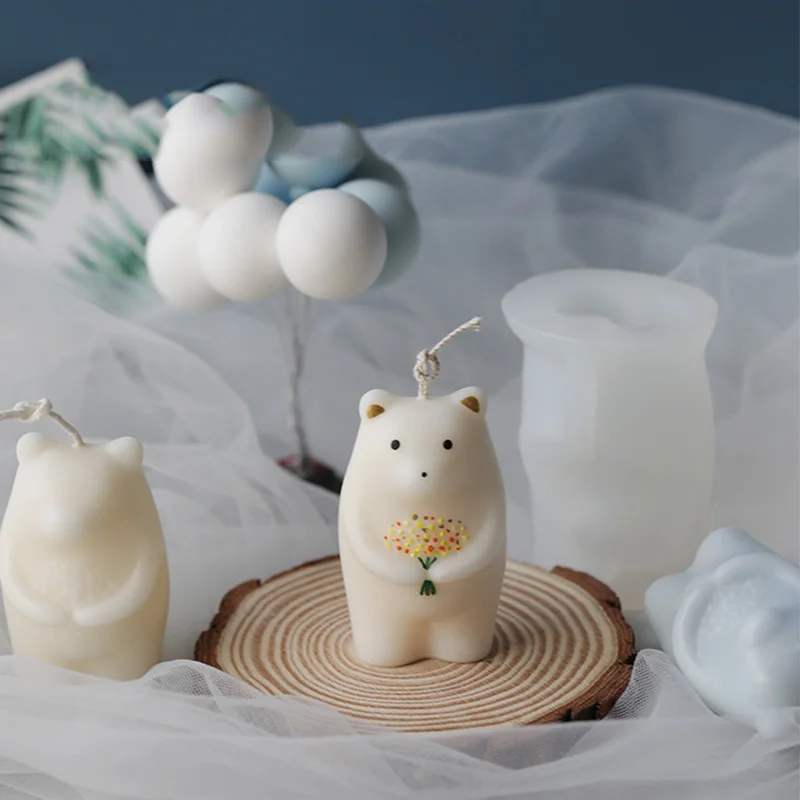 Медвежонок силиконовые Арома свечи формы DIY мыло формы|Формы для свечей| |
