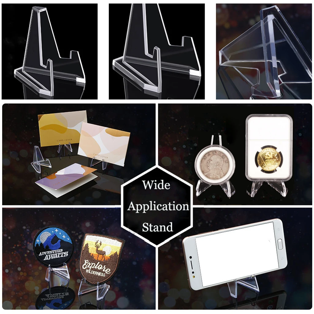 pack 10 acrylic stands mini coin display easel holder small rack for display collection coin capsule challenge coin medal holder free global shipping