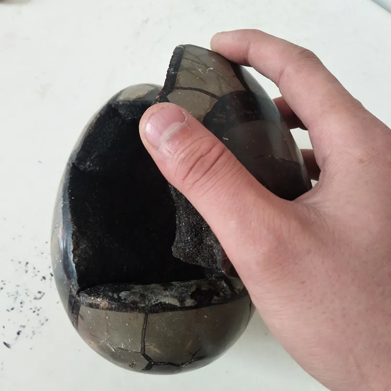 3800 г натуральный септорский камень геодезический Кристалл Дракон яйцо Идеальный