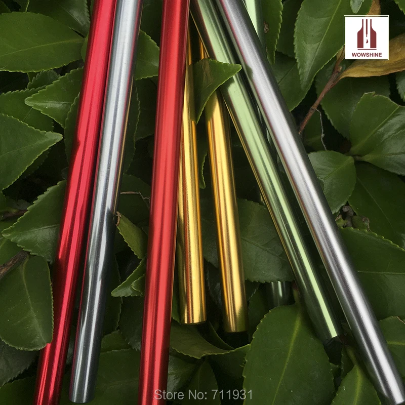 WOWSHINE Бесплатная доставка цветные алюминиевые соломинки для питья 50 шт./лот