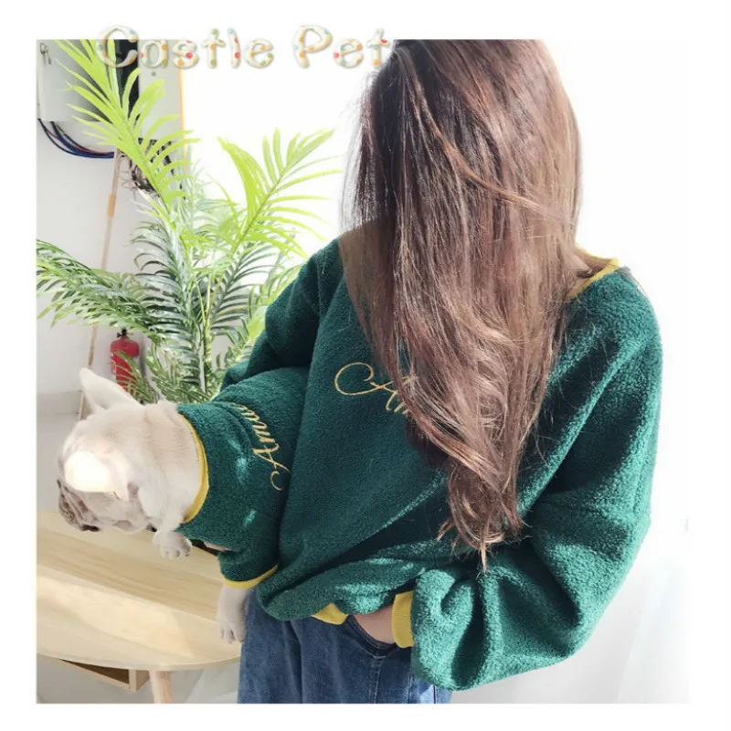 Теплая толстовка с капюшоном для собак Семейные комплекты домашних животных
