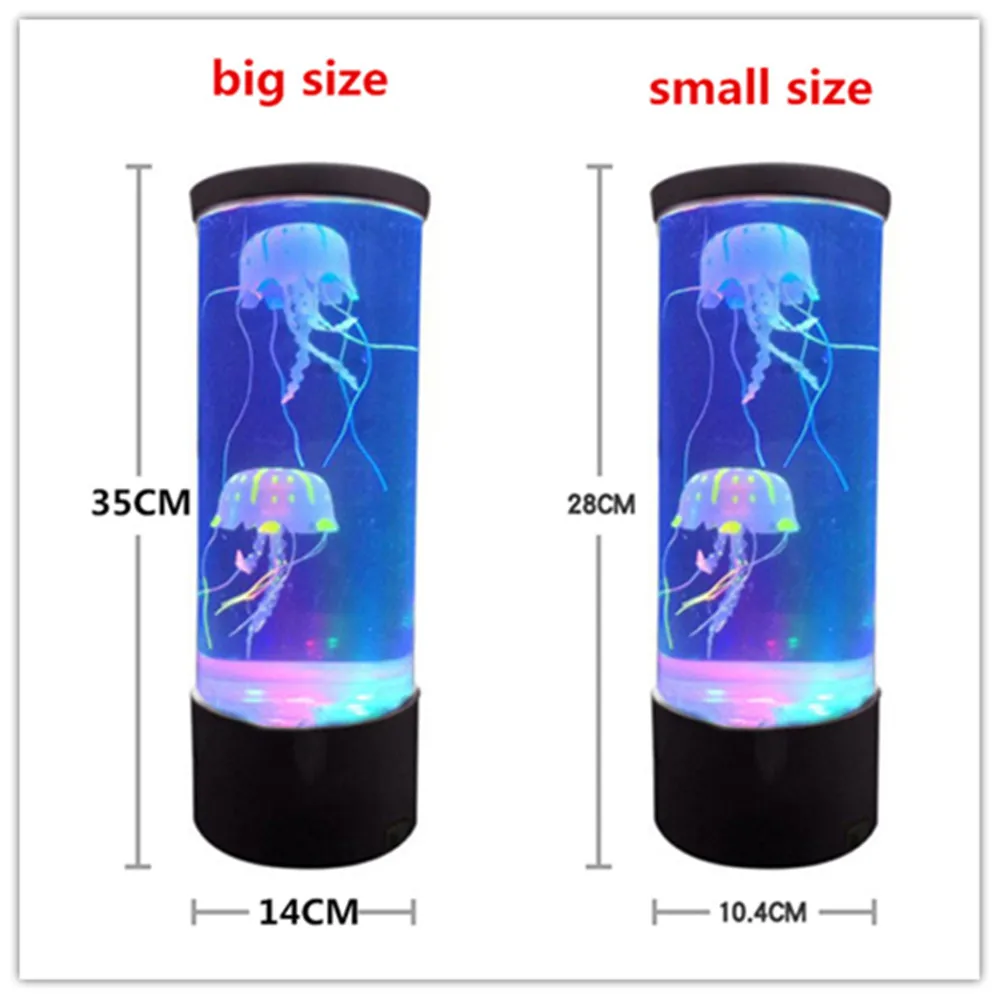 

USB Power Jellyfish Mood Desk Bedside Lamp Fantasy Aquarium Hypnotic Color Changing Kids LED Night Light Home Decor