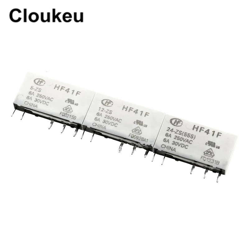 100Pcs Relay DIP5/4 HF41F-5-ZS HF41F-12-ZS HF41F-24-ZS HS 5V 12V 24V | Обустройство дома