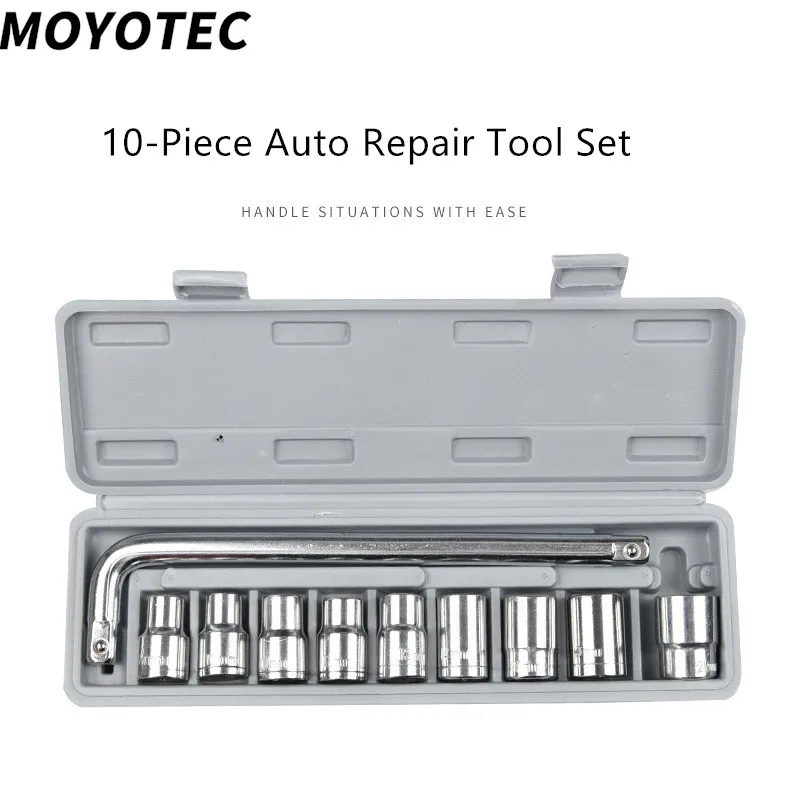 

MOYOTEC 10Pcs Hand Tools Set For Car Repair Sleeve Combination Tools Set Ratchet Multifunctional Tools Kit
