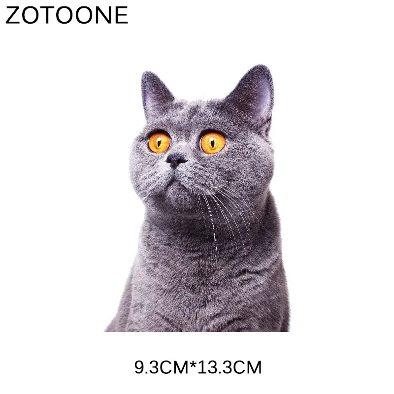 ZOTOONE милый кот наклейки приклеивающиеся утюгом нашивки для одежды в виде