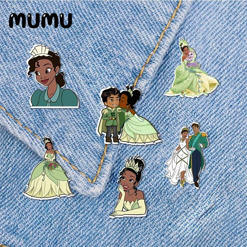 Новинка 2021 булавка на лацкан принцессы и лягушки Акриловые Броши Tiana ручной