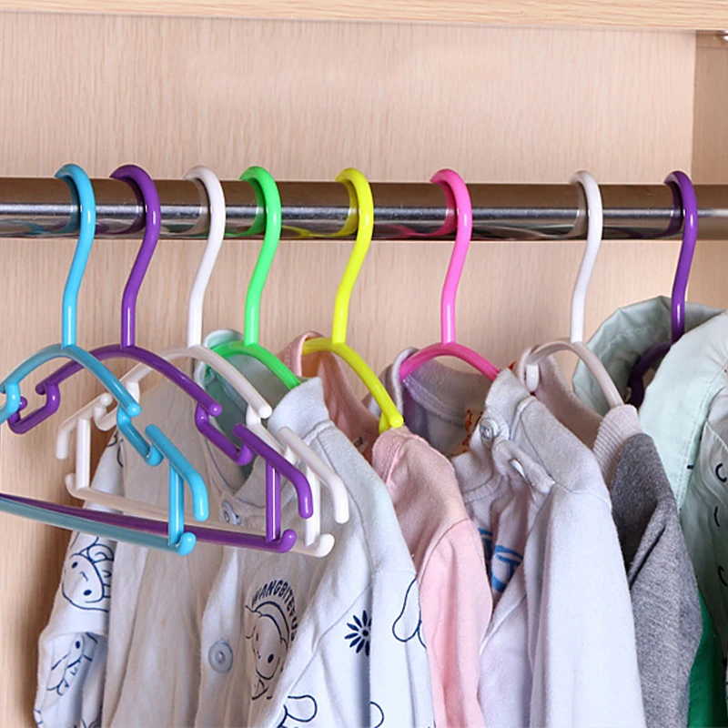 10 шт./лот портативная вешалка для одежды детская одежда малышей пластиковая