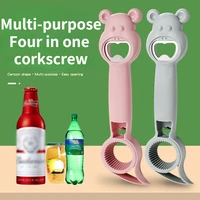multi purpose four in one beer beverage fish drinkable rotary bottle opener kitchen tools can opener wine opener