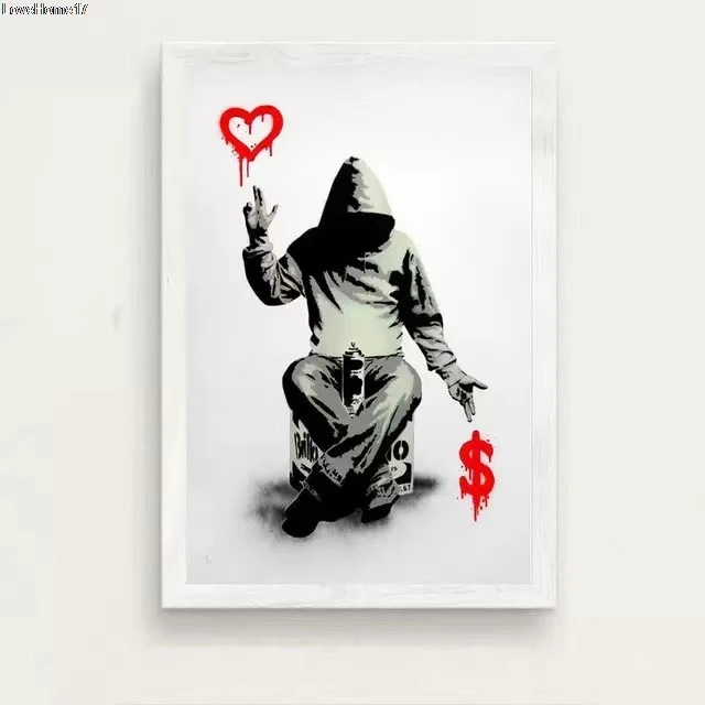 

Cute Panda Love Modern Art Poster Character Love Popular Fashion Frameless Photo Home Decoration Canvas Oil Painting