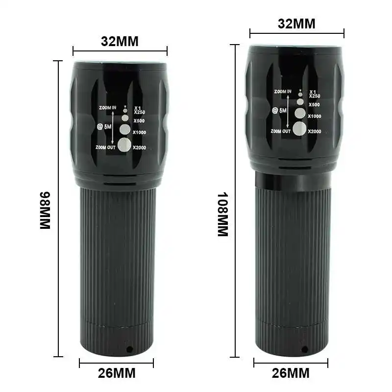Портативный светодиодный светильник для велосипеда с зумом мини-светильник 3