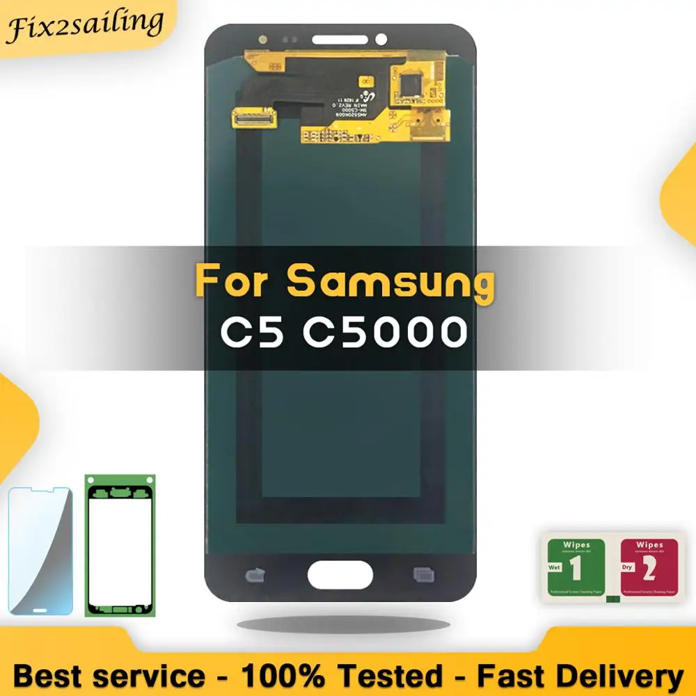 Новый ЖК дисплей 100% протестированный AMOLED для Samsung Galaxy c5 C5000 рабочий сенсорный