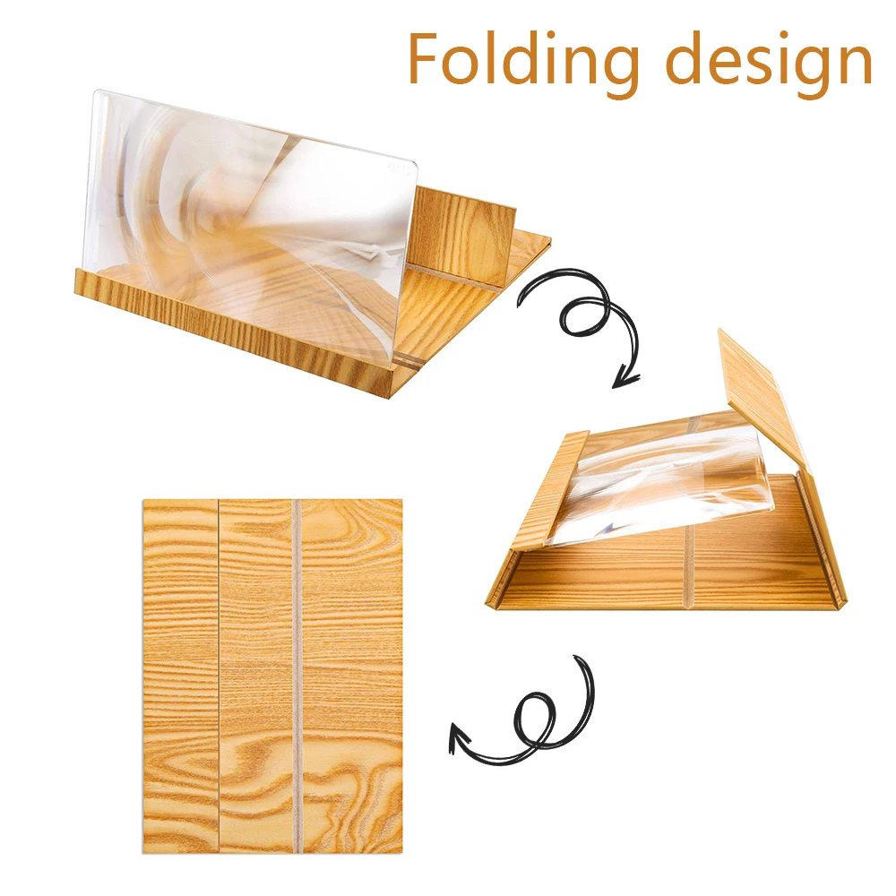 12-дюймовый 3D стереоскопический мобильный телефон увеличитель экрана HD видео