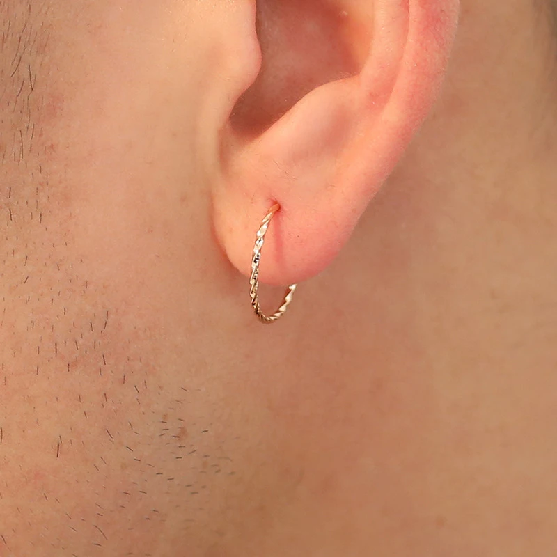 Маленькие серьги-кольца 14 мм для женщин рандомные серьги из сплава мужчин