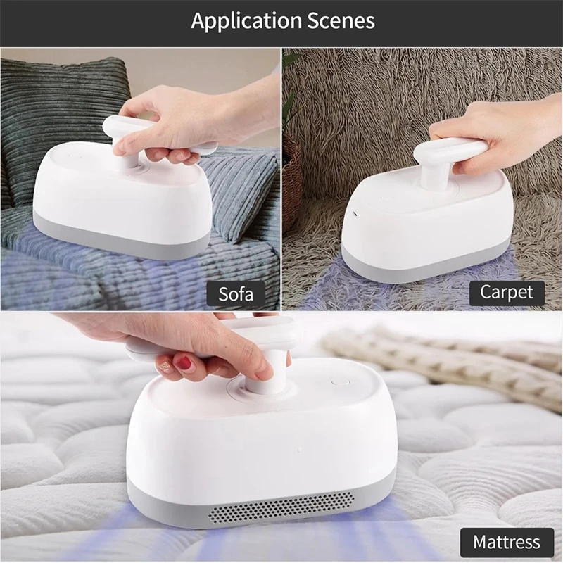 

USB Charging Handheld Anti-Dust Mites Remover Cleaning Machine for Housework UV Sterilizations