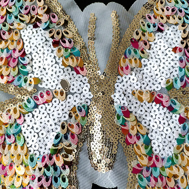 

Name Logo Patch Butterfly Patches Bulk for Clothing Sequin Accessories Diy Stickers for Clothes Large Badge Free Shipping