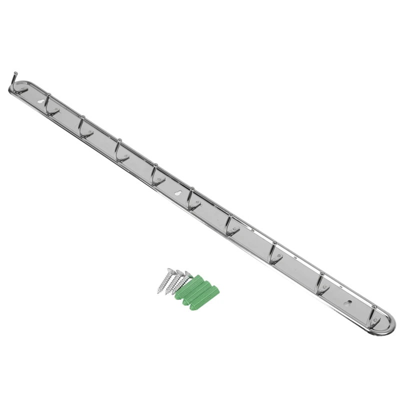 Розница 24 &quotдлинное настенное крепление из нержавеющей стали 10 вешалок крюк для