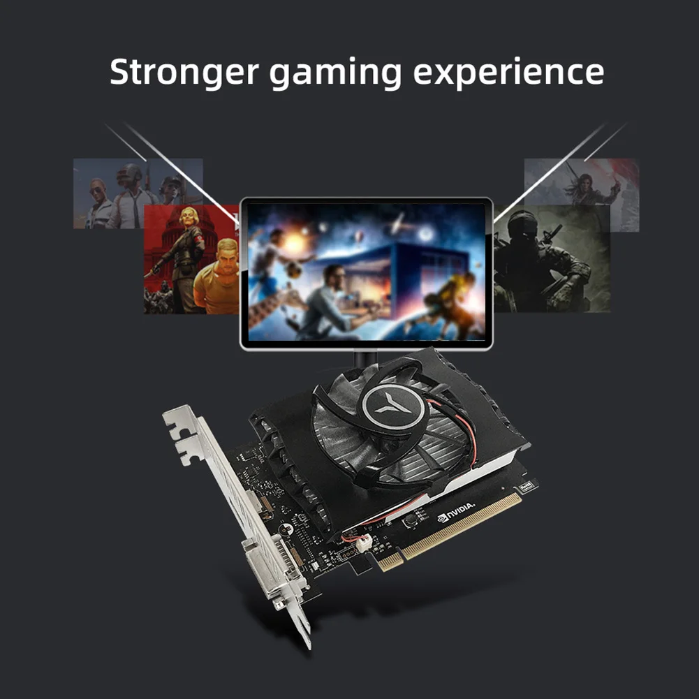 

Graphics Card GT 1030 4GB DDR4 64-Bit PCI Express 3.0 HDMI DVI-D Video Card GPU Graphics Card