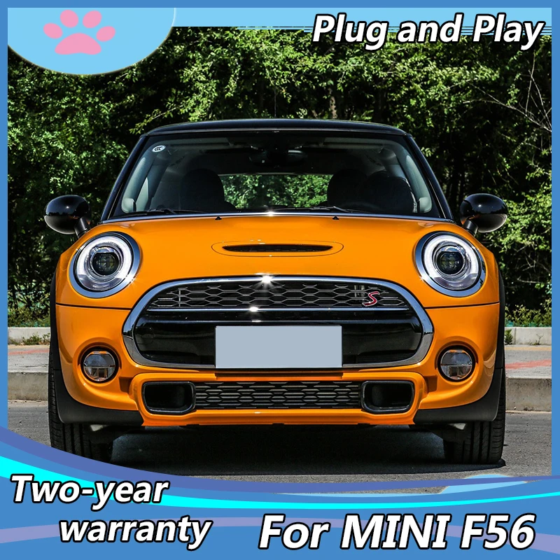 

Car Styling For Mini F56 cooper headlights For F56 LED head lamp Angel eye led DRL front light Bi-Xenon Lens xenon HID