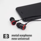 Металлические проводные наушники HIFI сабвуфер музыка спортивные наушники с микрофоном для samsung huawei Xiaomi смартфон Cpmputer E3 wired earphone 3.5mm earphone stereo wird metal headset Sport Running