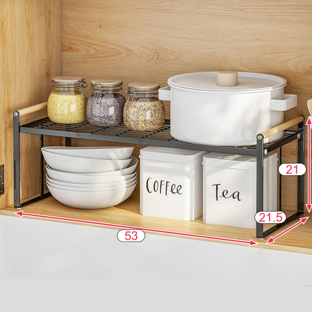 

Kitchen countertop metal layered shelf condiment seasoning rack floor-standing storage rack kitchen supplies