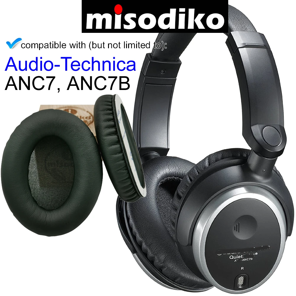 

Запасные амбушюры misodiko, накладки для наушников для Audio-Technica ATH ANC7, запасные части для наушников, накладки для ушей