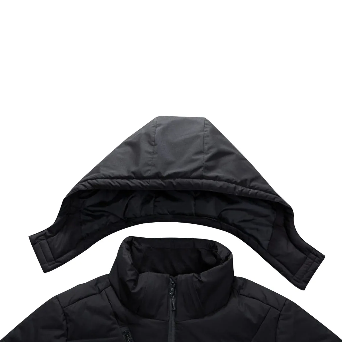

2020 New Fashion Men's Down Hooded Puffer Jackets Fall Winter Solid Color Long Sleeve Zipper Coats