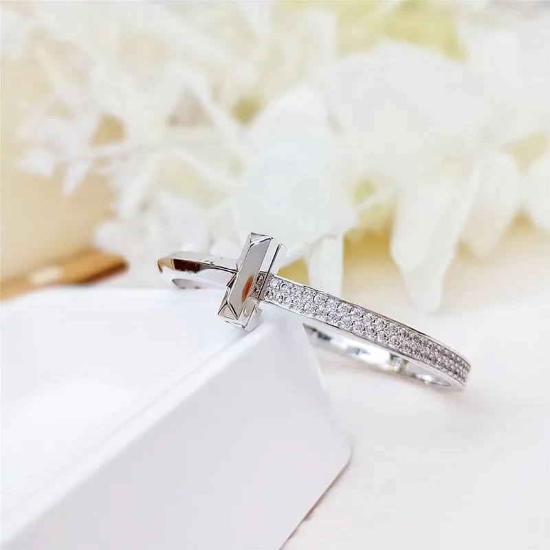 

European and American fashion versatile men's and women's same Bracelet wide and narrow S925 silver classic original 1:1