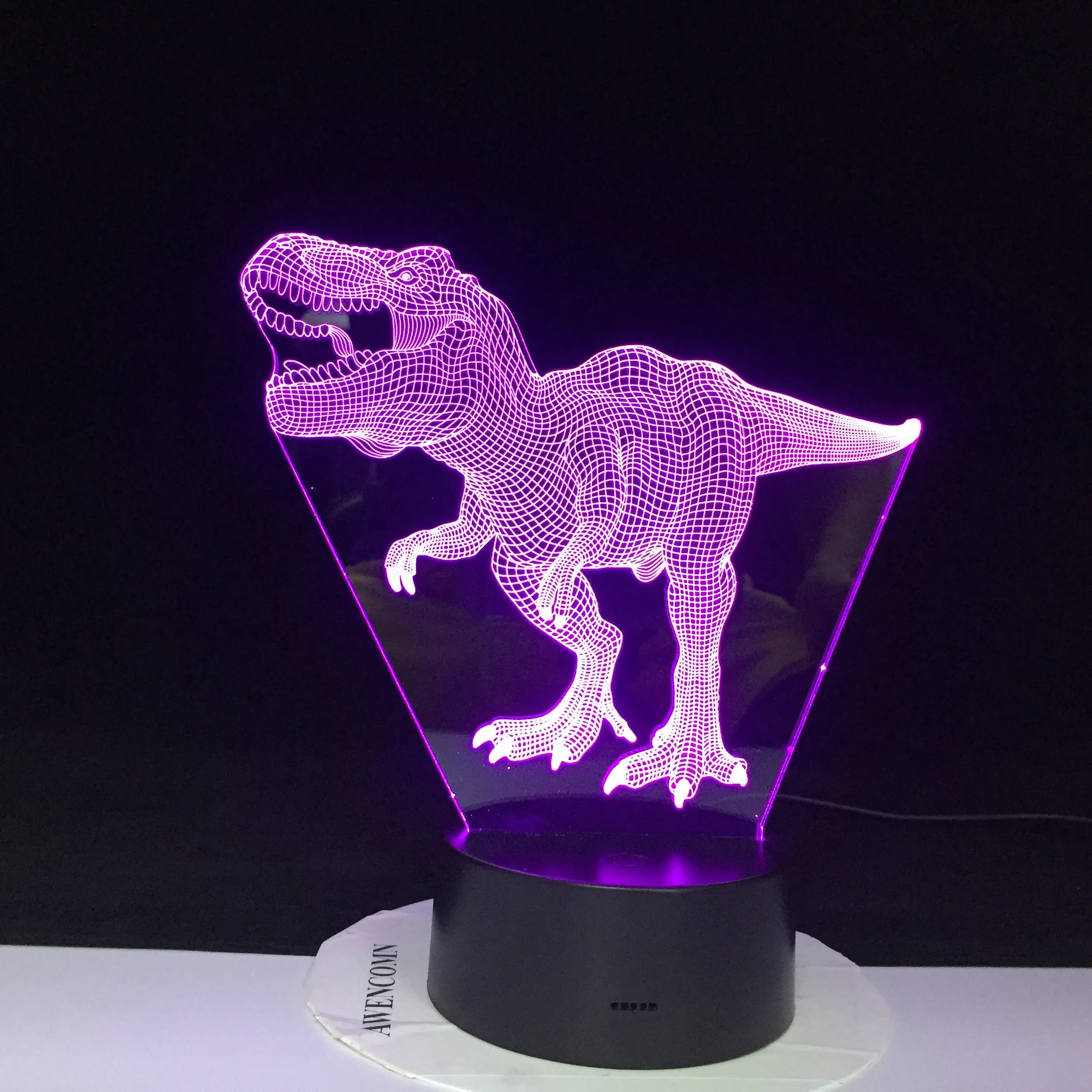 Динозавр светодиодный 3d ночник настольная сенсорный Удаленная Настольная лампа