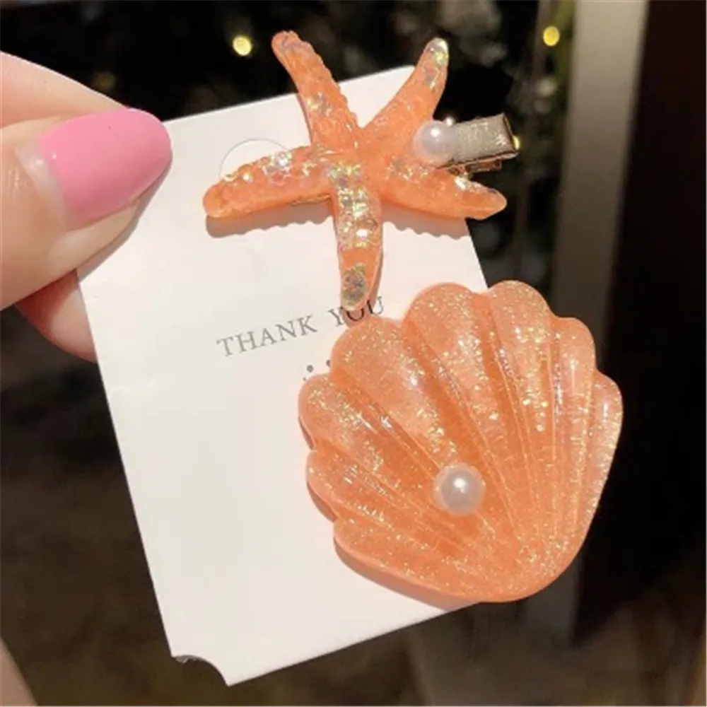 1 комплект Винтажные заколки для волос с морскими звездами и жемчужинами модные