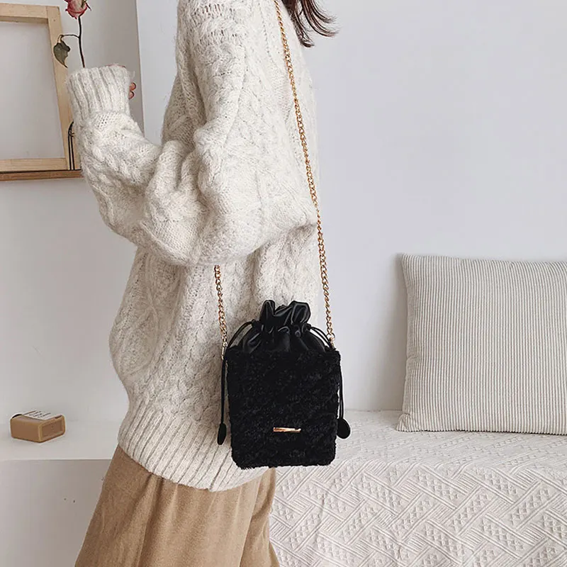 Женские плюшевые повседневные сумки с короткими ручками индивидуальная женская