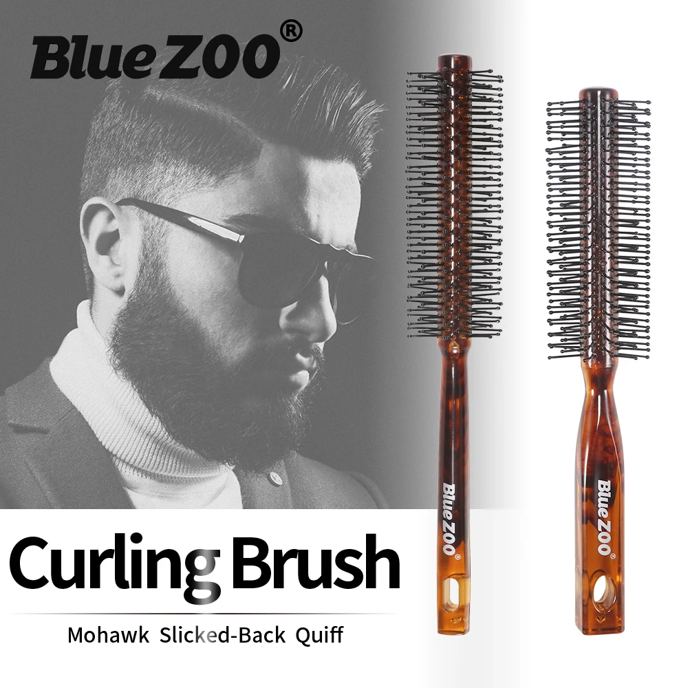 

Blue ZOO Amber Hair Styling Comb Curling Brush Anti-static Massage Comb Hairbrush Hairdressing Accessory for Men & Women